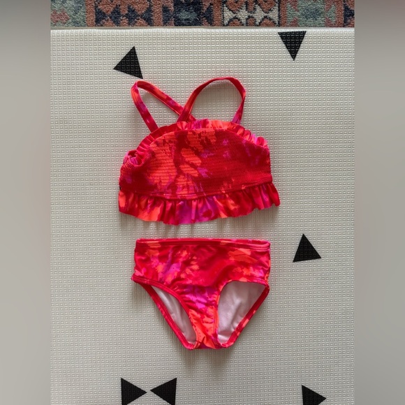 Cat & Jack|Baby girl bikini,toddler two piece swim suit with smocking•••Size 2T - Picture 1 of 6